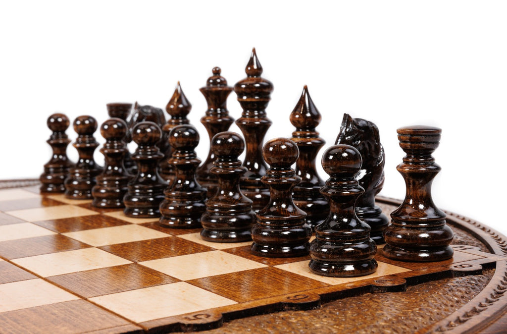 Handmade Wooden Circular Chess Set, 50 cm - photo 7