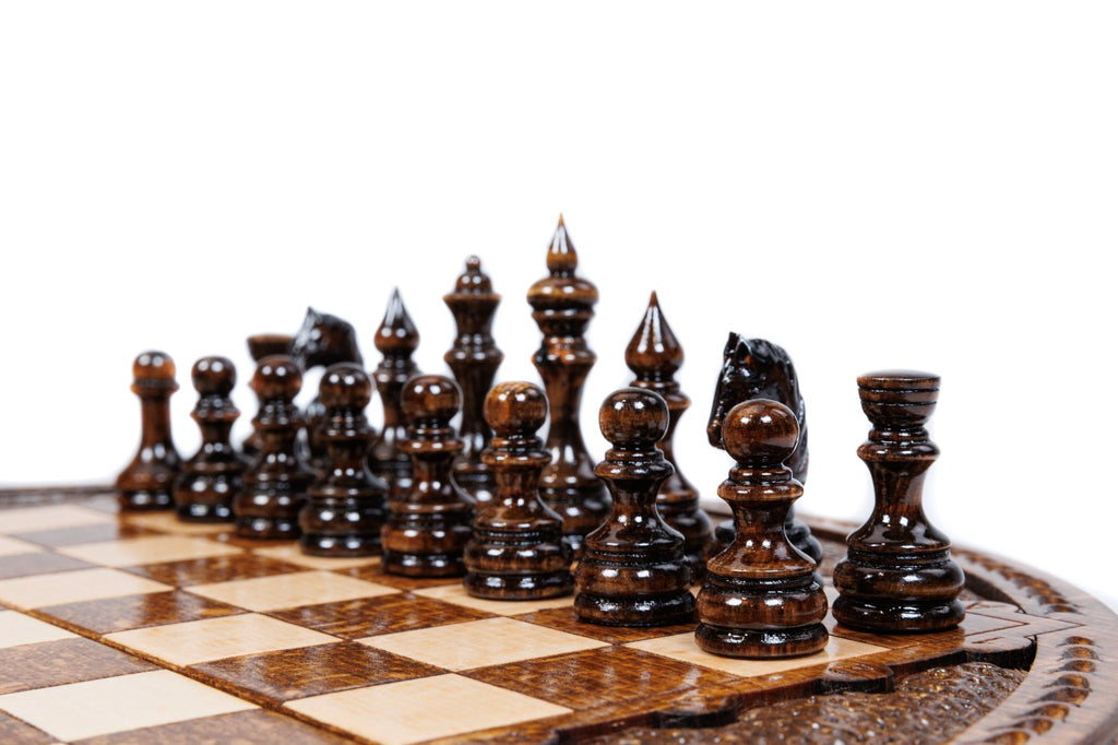Handmade Wooden Circular Chess Set, 30 cm - photo 6