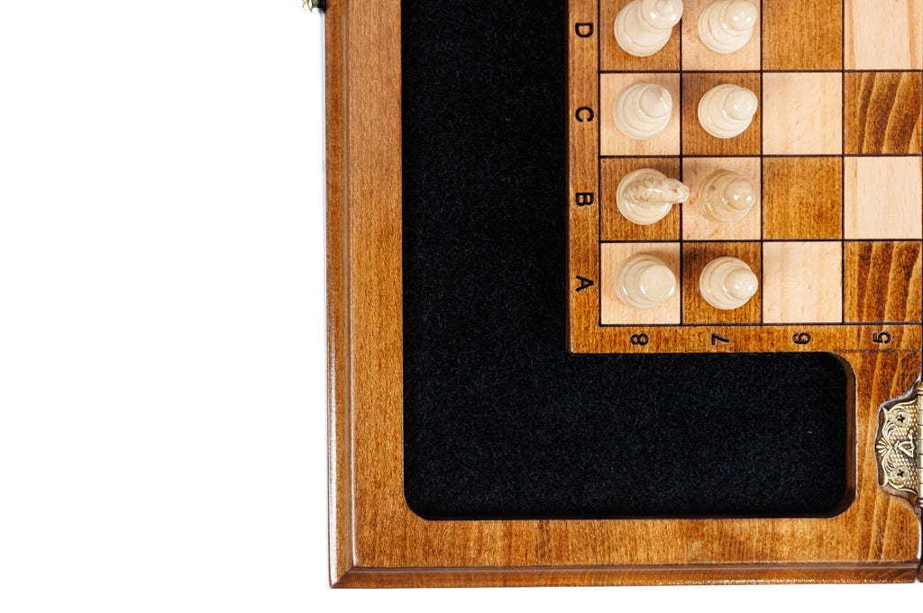 Handmade Wooden Chess Set with Eternity Sign, 40 cm - photo 9
