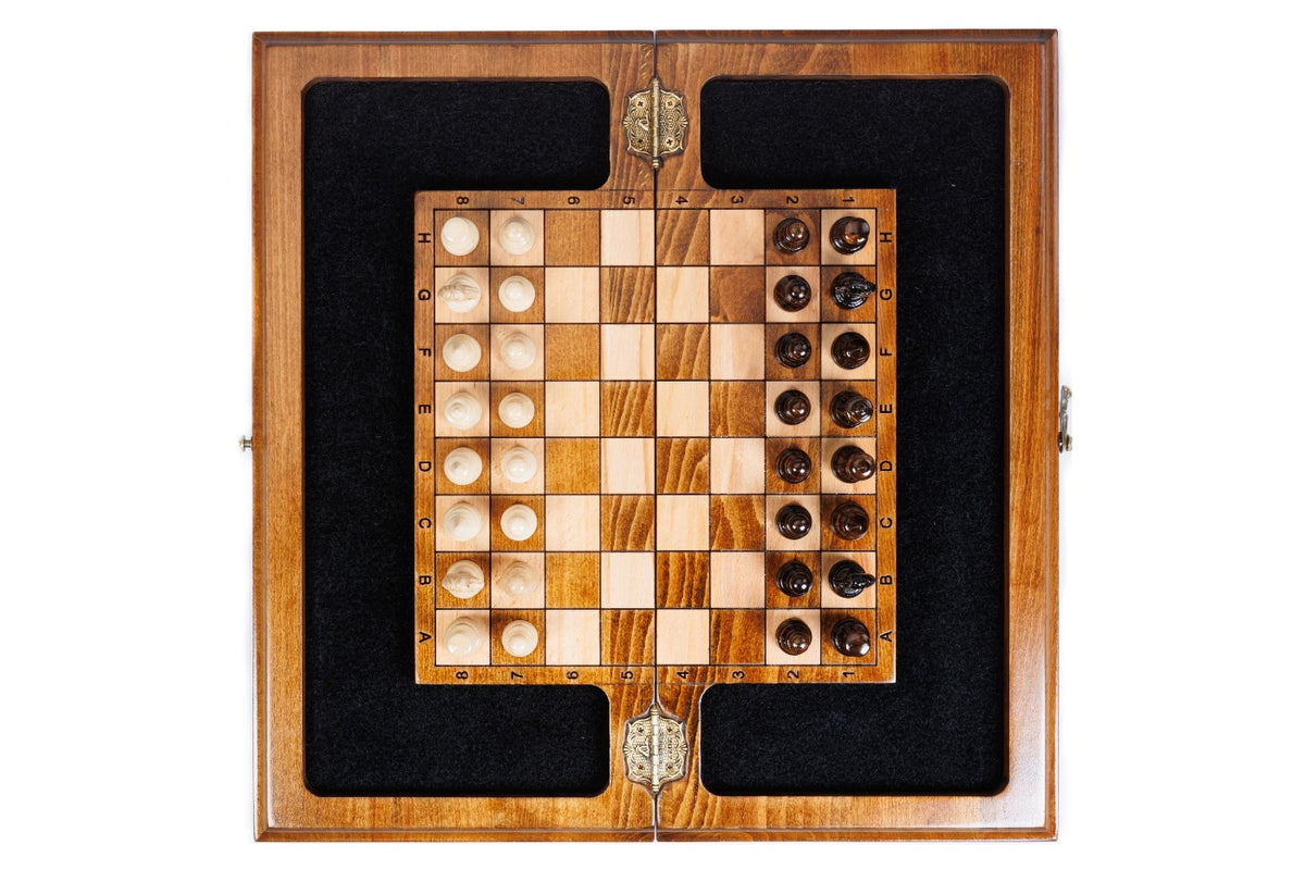 Handmade Wooden Chess Set with Eternity Sign, 40 cm - photo 4
