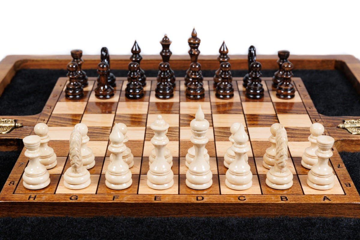 Handmade Wooden Chess Set with Eternity Sign, 40 cm - photo 8