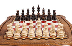Handmade Walnut Chess Set with Epoxy Resin, 40 cm - photo 5
