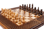 Handmade Wooden Chess and Backgammon Set with Ornamental Braid Pattern, 50 cm - photo 2