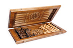 Handmade Wooden Chess and Backgammon Set with Ornamental Braid Pattern, 50 cm - photo 5
