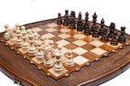Handmade Wooden Chess Set with Contour Outline, 60 cm - photo 2