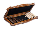Handmade Wooden Chess Set with Contour Outline, 60 cm - photo 3