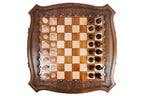 Handmade Wooden Chess Set with Contour Outline, 60 cm - photo 6