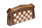 Handmade Wooden Chess Set with Contour Outline, 30 cm - photo 4