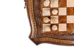 Handmade Wooden Chess Set with Contour Outline, 30 cm - photo 11