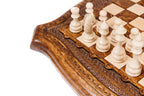 Handmade Wooden Chess Set with Contour Outline, 30 cm - photo 12