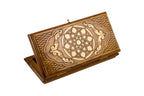 Handmade Wooden Backgammon Set with Armenian Ornament, 30 cm