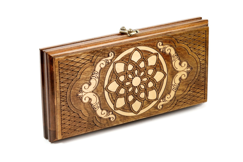 Handmade Wooden Backgammon Set with Armenian Ornament, 30 cm - photo 5