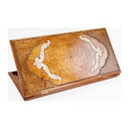 Handmade Wooden Backgammon Set with Eternity Sign, 60 cm (Model 16303)