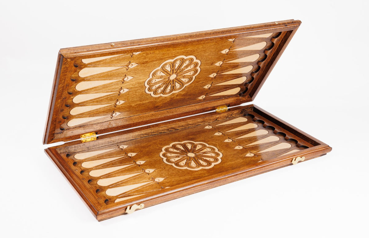 Handmade Wooden Backgammon Set with Eternity Sign, 60 cm - photo 3