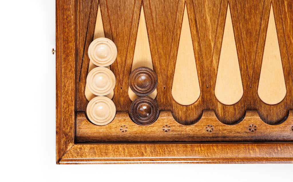 Handmade Wooden Backgammon Set with Eternity Sign, 60 cm - photo 11