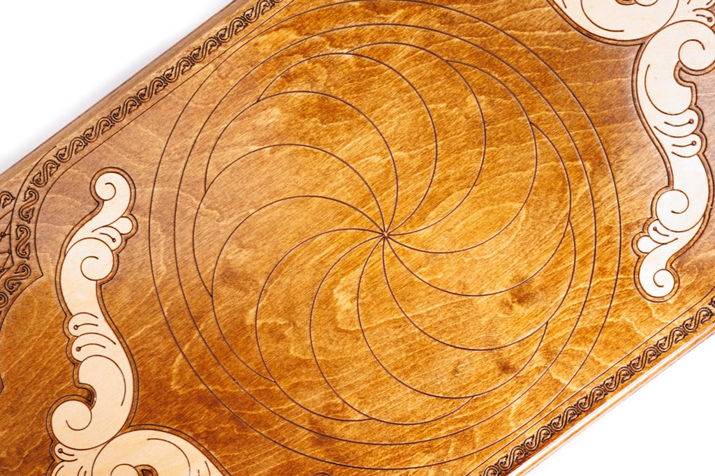 Handmade Wooden Backgammon Set with Eternity Sign, 60 cm - photo 12