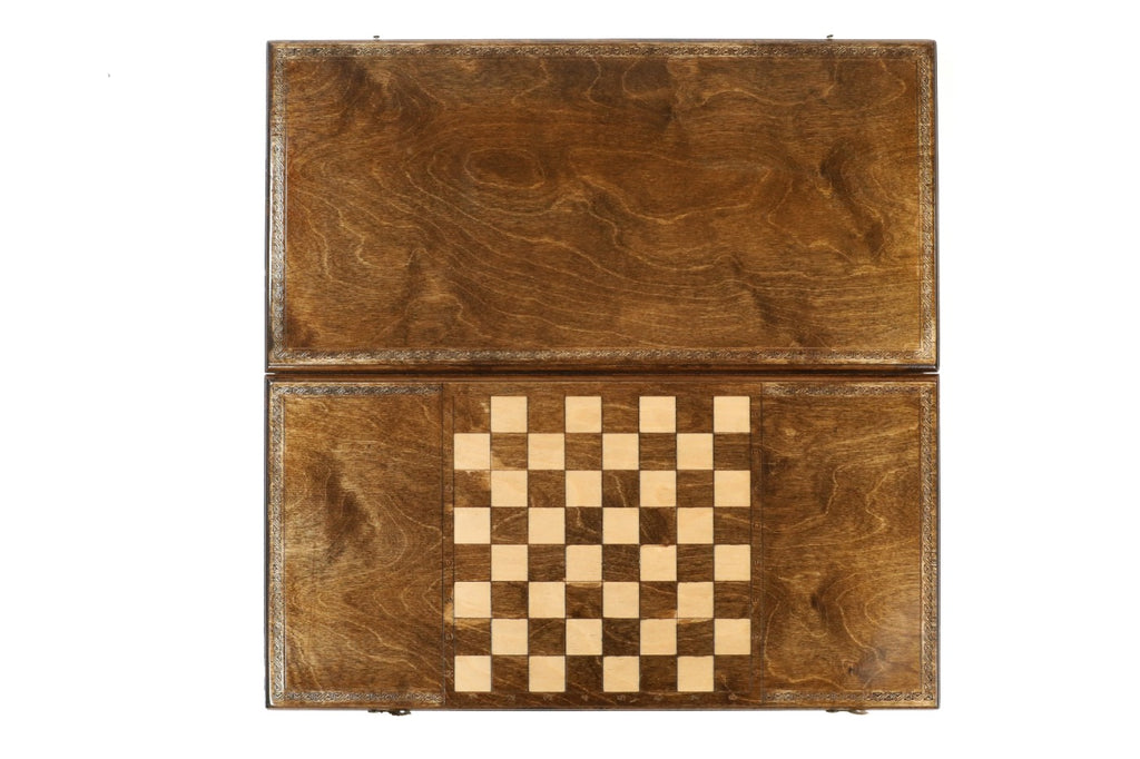 Handmade Wooden Backgammon Set, Classic Board, 60 cm - photo 4