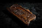 Handmade Walnut Backgammon Set with Noah's Ark Scene, Hornbeam Inlay and Ararat Outline, 60 cm - photo 7