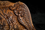 Handmade Walnut Backgammon Set with Noah's Ark Scene, Hornbeam Inlay and Ararat Outline, 60 cm - photo 11