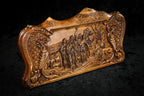 Handmade Walnut Backgammon Set with Noah's Ark Scene, Hornbeam Inlay and Ararat Outline, 60 cm - photo 5