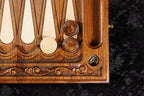 Handmade Walnut Chess and Backgammon Set with Ornamental Braid Pattern and Epoxy Resin, 60 cm - photo 11