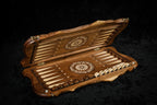Handmade Walnut Backgammon Set with Rural Scene, Hornbeam Inlay and Ararat Outline, 60 cm - photo 11