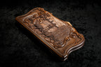 Handmade Walnut Backgammon Set with Rural Scene, Hornbeam Inlay and Ararat Outline, 60 cm - photo 7