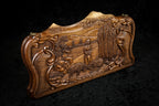 Handmade Walnut Backgammon Set with Rural Scene, Hornbeam Inlay and Ararat Outline, 60 cm - photo 5