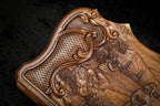 Handmade Walnut Backgammon Set with Rural Scene, Hornbeam Inlay and Ararat Outline, 60 cm - photo 8