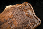 Handmade Walnut Backgammon Set with Rural Scene, Hornbeam Inlay and Ararat Outline, 60 cm - photo 10