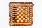 Handmade Walnut Chess and Backgammon Set with Armenian Ornament, 50 cm - photo 7