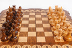 Handmade Walnut Chess and Backgammon Set with Armenian Ornament, 50 cm - photo 6