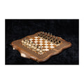 Handmade Walnut Chess and Backgammon Set with Ornamental Braid Pattern, 60 cm (Model 32101+63606)