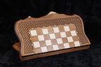 Handmade Walnut Chess and Backgammon Set with Ornamental Braid Pattern, 60 cm - photo 8