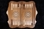 Handmade Walnut Chess and Backgammon Set with Ornamental Braid Pattern, 60 cm - photo 10