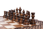 Handmade Walnut Chess and Backgammon Set with Ornamental Braid Pattern, 60 cm - photo 10
