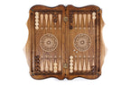 Handmade Walnut Chess and Backgammon Set with Ornamental Braid Pattern, 60 cm - photo 8