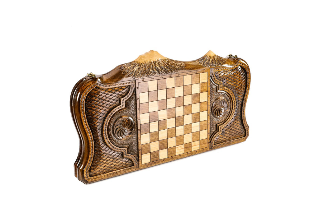 Handmade Wooden Backgammon Set with Tigran the Great and Ararat Outline, 60 cm - photo 4