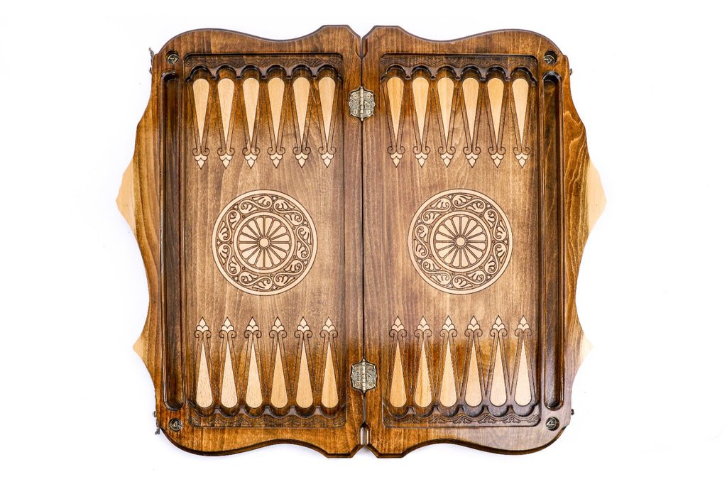 Handmade Wooden Backgammon Set with Tigran the Great and Ararat Outline, 60 cm - photo 8