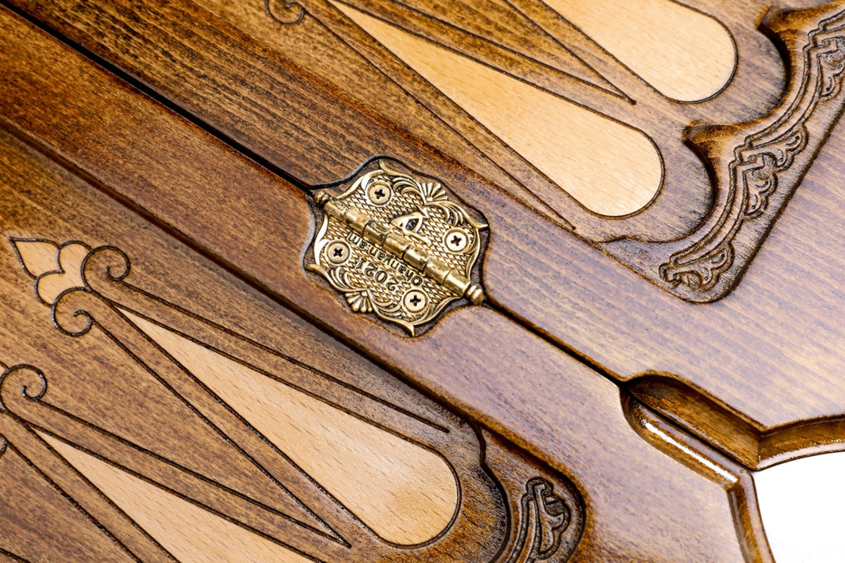 Handmade Wooden Backgammon Set with Tigran the Great and Ararat Outline, 60 cm - photo 11