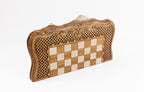 Handmade Walnut Chess and Backgammon Set with Ornamental Braid Pattern and Ararat Outline, 60 cm - photo 6