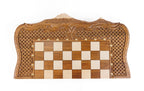Handmade Walnut Chess and Backgammon Set with Ornamental Braid Pattern and Ararat Outline, 60 cm - photo 8