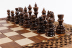 Handmade Walnut Chess and Backgammon Set with Ornamental Braid Pattern and Ararat Outline, 60 cm - photo 11