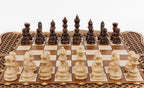 Handmade Walnut Chess and Backgammon Set with Ornamental Braid Pattern and Ararat Outline, 60 cm - photo 5