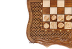 Handmade Walnut Chess and Backgammon Set with Ornamental Braid Pattern and Ararat Outline, 60 cm - photo 12