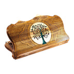 Handmade Walnut Backgammon Set with Pomegranate Tree and Ararat Outline, 60 cm
