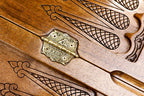 Handmade Walnut Backgammon Set with Epoxy Trees, 50 cm - photo 12