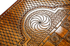 Handmade Walnut Backgammon Set with Epoxy Trees, 50 cm - photo 5