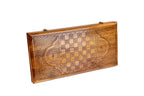 Handmade Walnut Backgammon Set with Epoxy Trees, 50 cm - photo 4