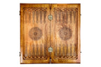 Handmade Walnut Backgammon Set with Epoxy Trees, 50 cm - photo 9